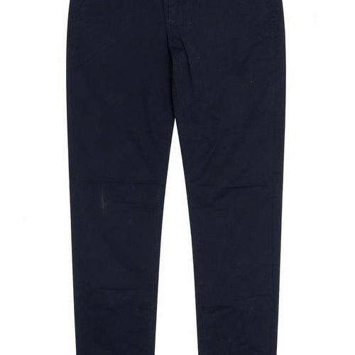 Bien Bleu Mens Blue  Cotton Trousers  Size L L30 in Regular