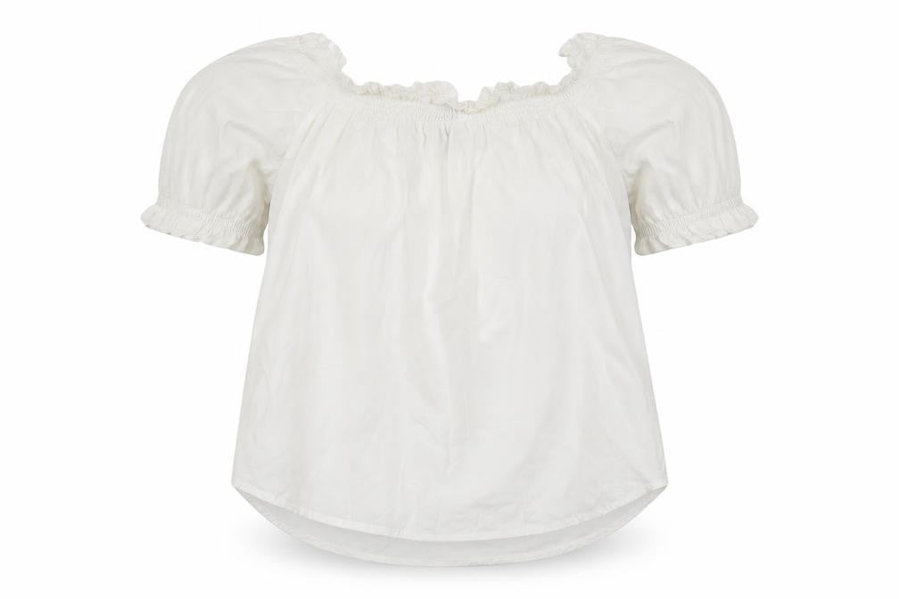 Front view of New Look women’s white cotton basic t-shirt, size UK 8, round neck