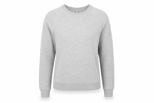 Front view of Divided women’s grey round neck cotton jumper, size XS