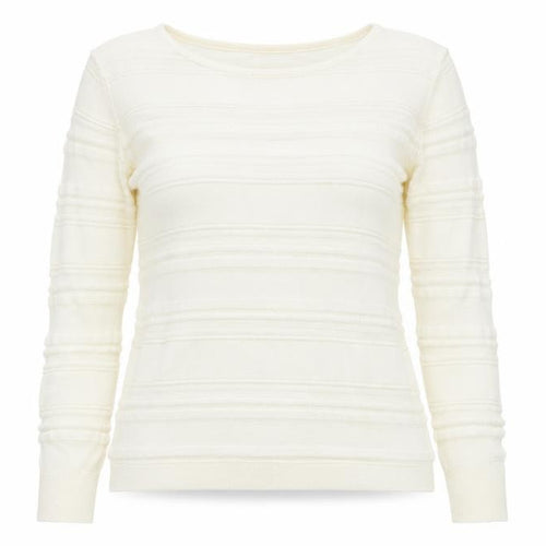 Mango Womens Ivory  Polyester Blend Basic Blouse Size S Round Neck