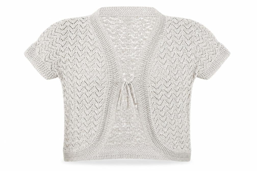CHIC Womens Beige V-Neck  Cotton Shrug Jumper Size M