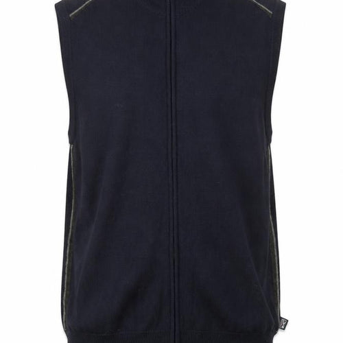 M&S Mens Blue High Neck  Acrylic Vest Jumper Size L