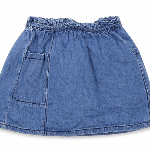 NEXT Girls Blue  Cotton A-Line Skirt Size 3-4 Years  Regular