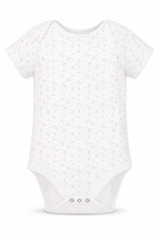 F&F Girls White  Cotton Babygrow One-Piece Size 18-24 Months