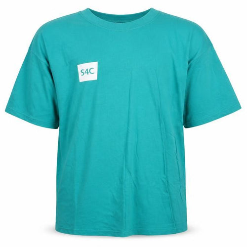 Russel Mens Green  Cotton  T-Shirt Size M Round Neck