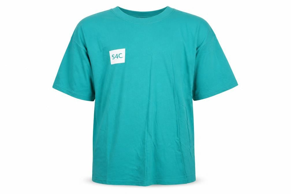 Russel Mens Green  Cotton  T-Shirt Size M Round Neck
