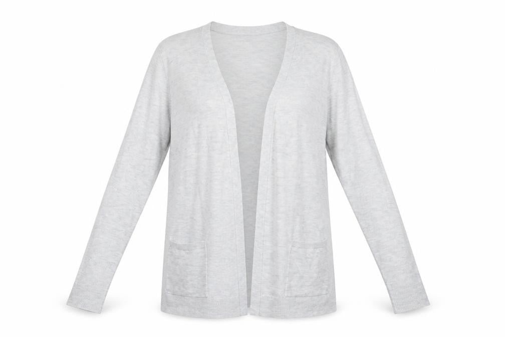 F&F Womens Grey V-Neck  Polyester Cardigan Jumper Size 12