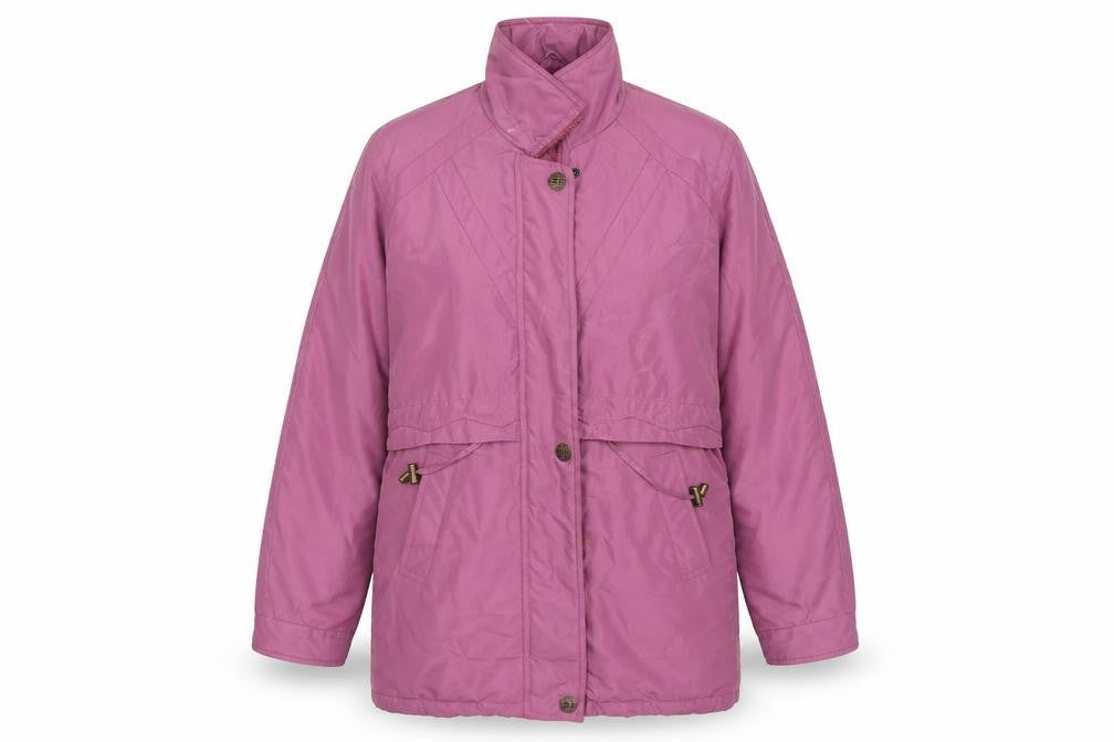 Essentials Womens Purple   Overcoat Coat Size 10