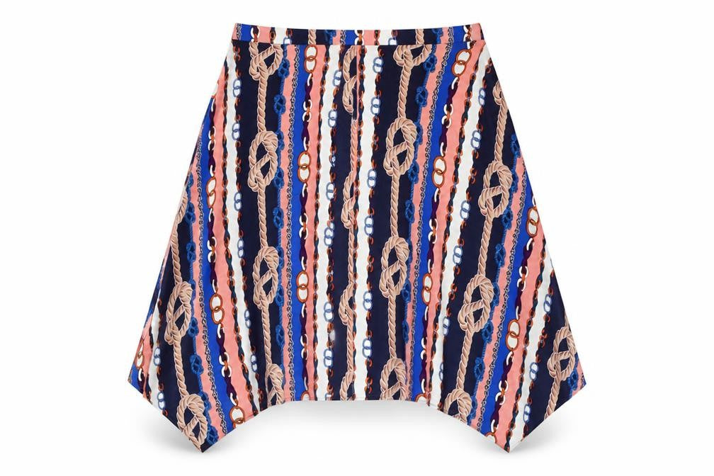 Papaya Womens Multicoloured Striped Viscose A-Line Skirt Size 10