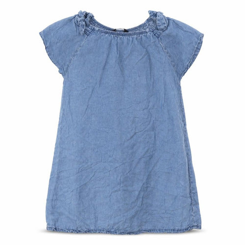 George Girls Blue  Lyocell A-Line  Size 6-7 Years  Round Neck