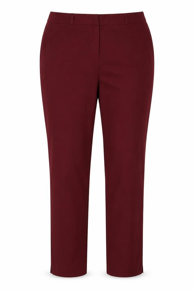 Tailored Womens Red  Polyester Dress Pants Trousers Size 14 L25 in Regular