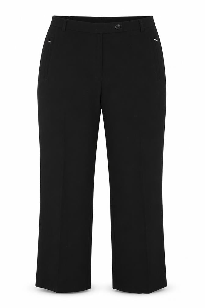M&S Womens Black  Polyester Dress Pants Trousers Size 10 L25 in Regular