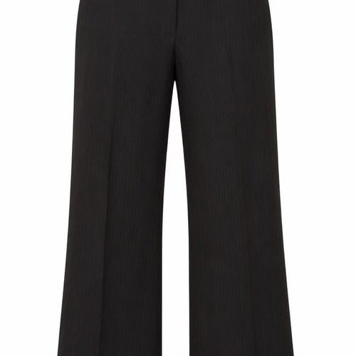 Marks & Spencer Womens Brown Striped Polyester Dress Pants Trousers Size 10 L25 in Regular