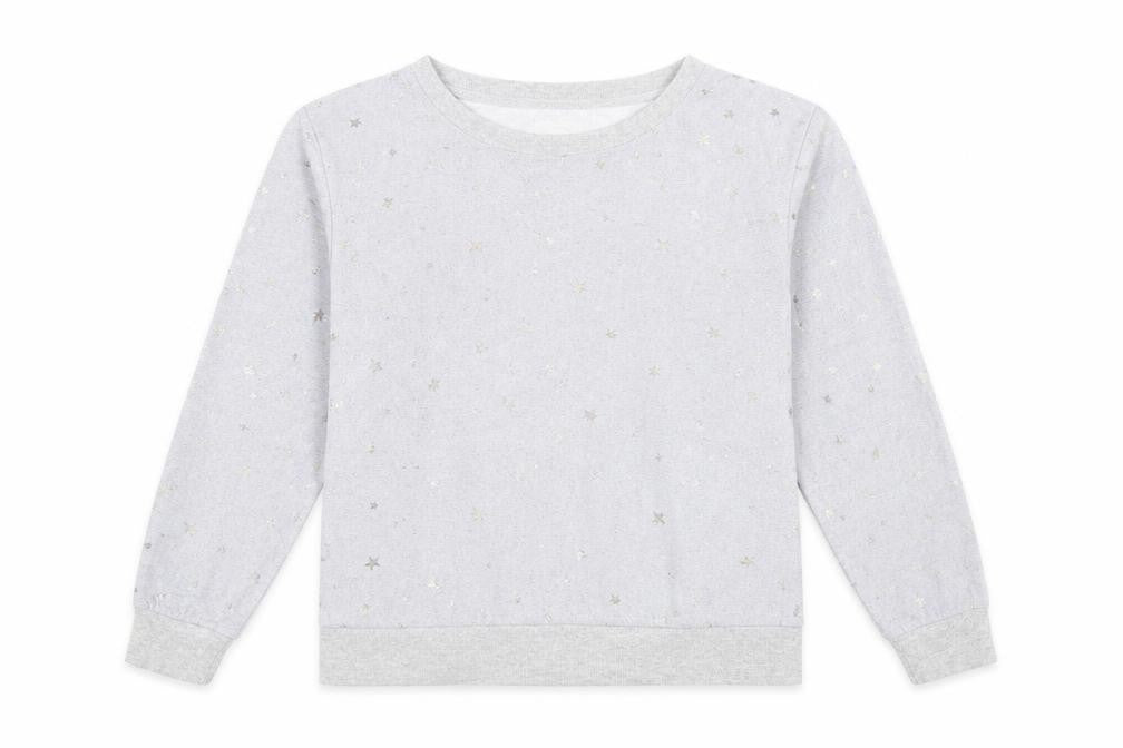Front view of Next women’s grey polka dot polyester top pyjama top, size M