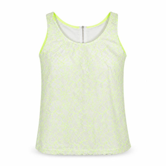 Front view of Julie women’s multicoloured floral polyester basic tank, size S, round neck