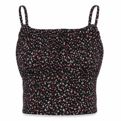 Primark Womens Multicoloured Floral Viscose Camisole T-Shirt Size S Square Neck