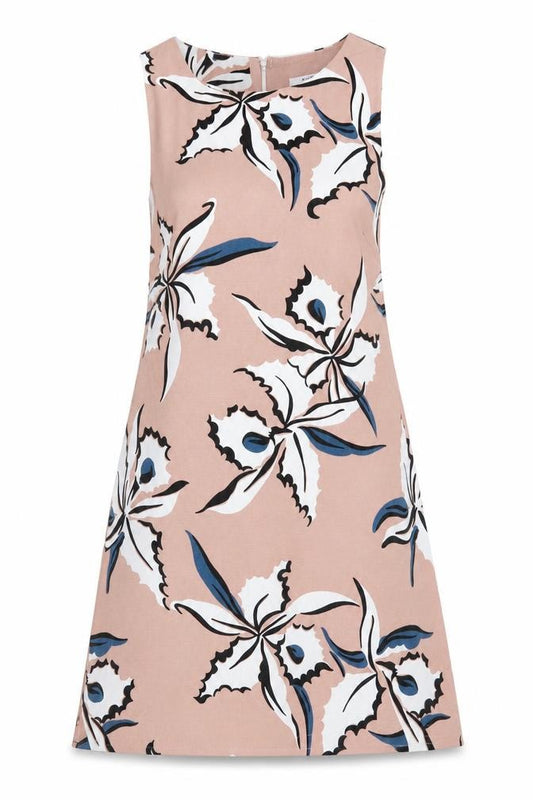 Front view of Glamorous women’s multicoloured floral polyester a-line, size XS, round neck