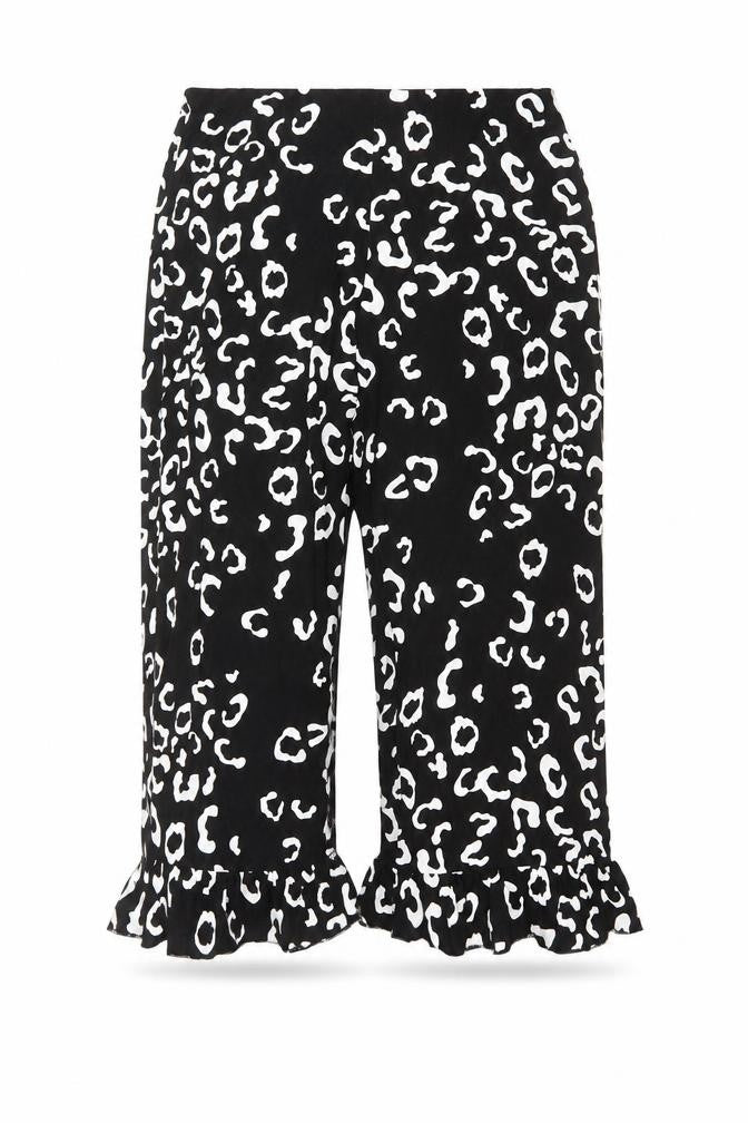 ASOS Womens Black  Viscose Cropped Trousers Size 12 L21 in Regular