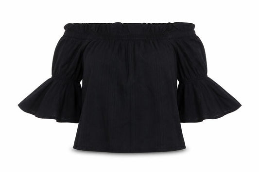 Front view of Next women’s black cotton basic t-shirt, size UK 12, round neck