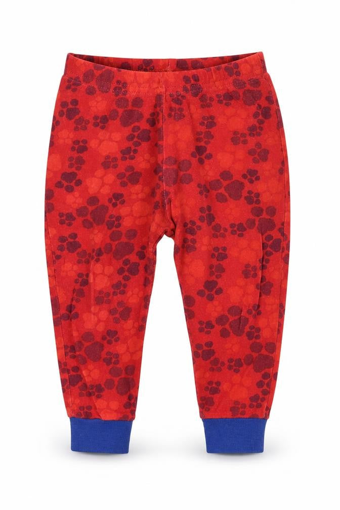 George Baby Red Animal Print Cotton Jogger Trousers Size 12-18 Months   - Paw Patrol