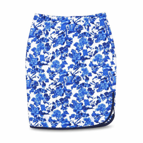 South Womens Blue Floral Polyester Straight & Pencil Skirt Size 14