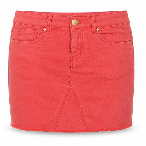 Denim Co Womens Red  Cotton Mini Skirt Size 10