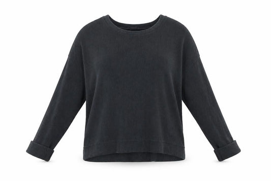 Front view of Primark women’s grey polyester pullover sweatshirt, size L