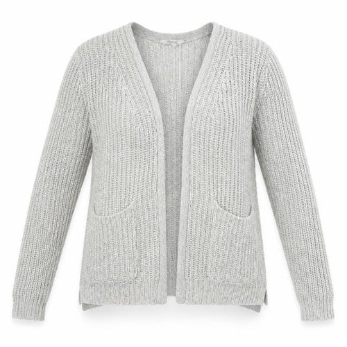 Peacocks Womens Grey Round Neck  Acrylic Cardigan Jumper Size M