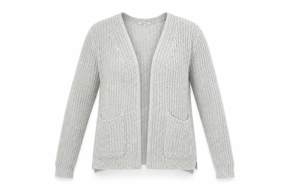 Peacocks Womens Grey Round Neck  Acrylic Cardigan Jumper Size M