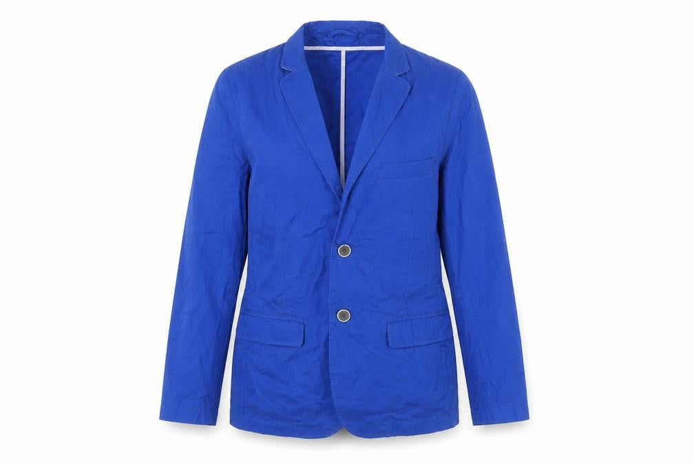 Front view of Limited delpiero women’s blue jacket, size M