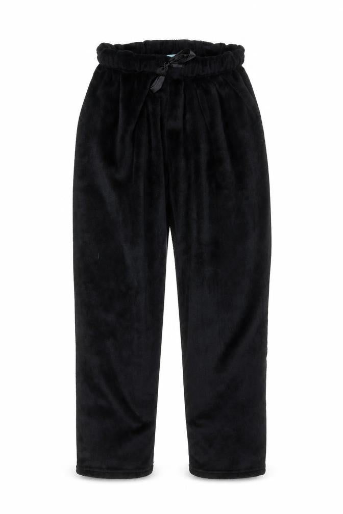 Front view of Avenue women’s black polyester trousers, size L, 29-inch leg regular