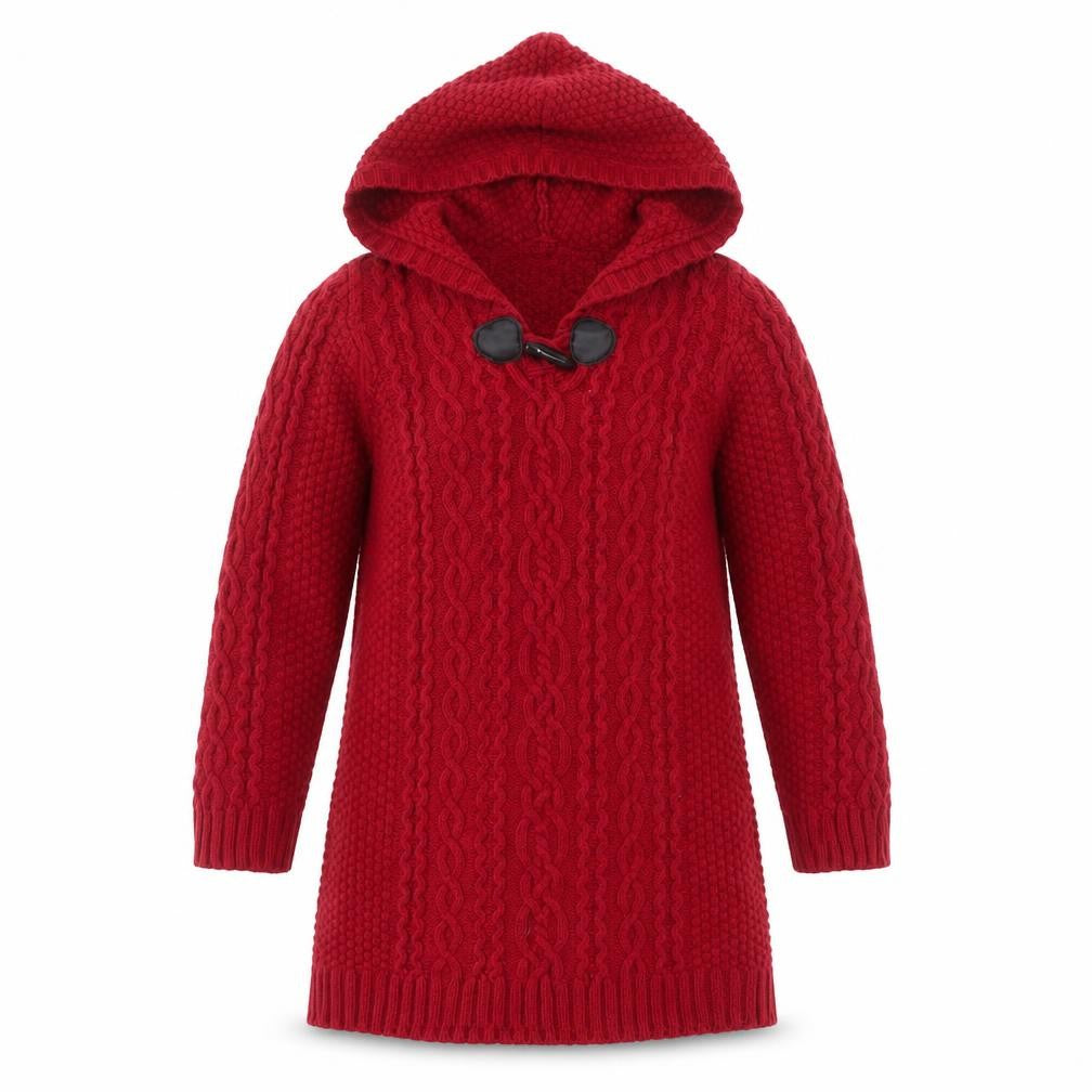 if it were me Girls Red  Cotton Pullover Hoodie Size 6 Years
