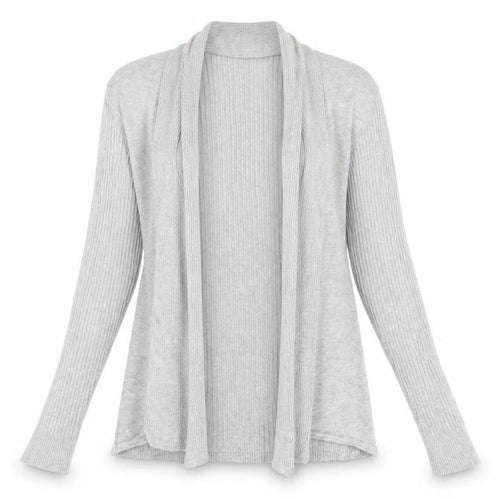 M&Co Womens Grey  Striped Viscose Cardigan Jumper Size 14