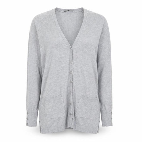 Papaya Womens Grey V-Neck  Viscose Cardigan Jumper Size 10