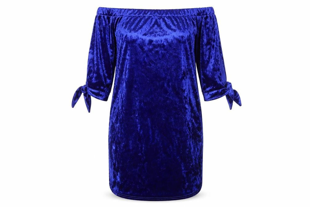 Quiz Womens Blue  Polyester Pencil Dress  Size 12  Scoop Neck