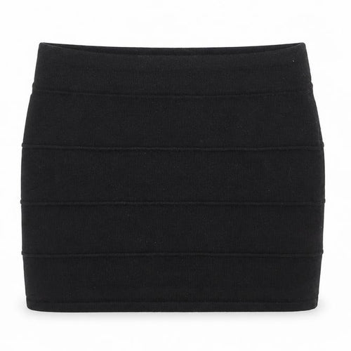 Chico's Womens Black Striped Acrylic Straight & Pencil Skirt Size S