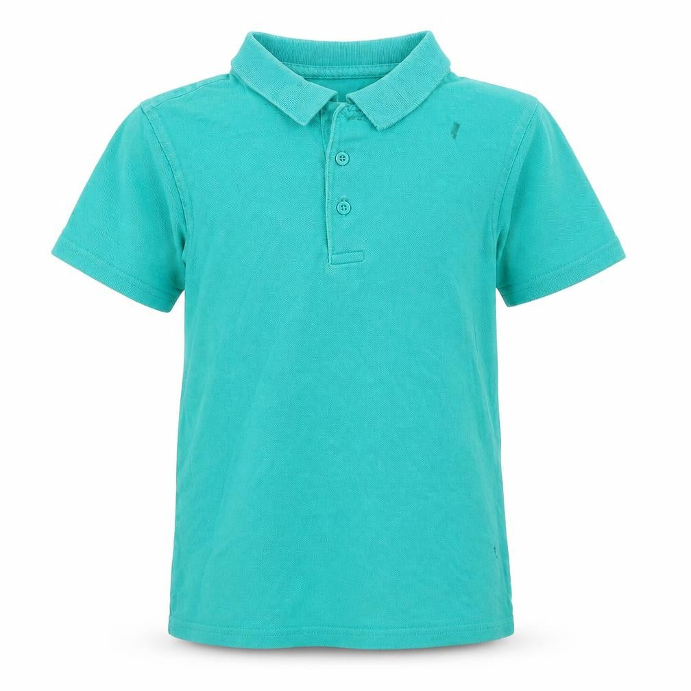 George Boys Green  Cotton Basic Polo Size 7-8 Years Collared