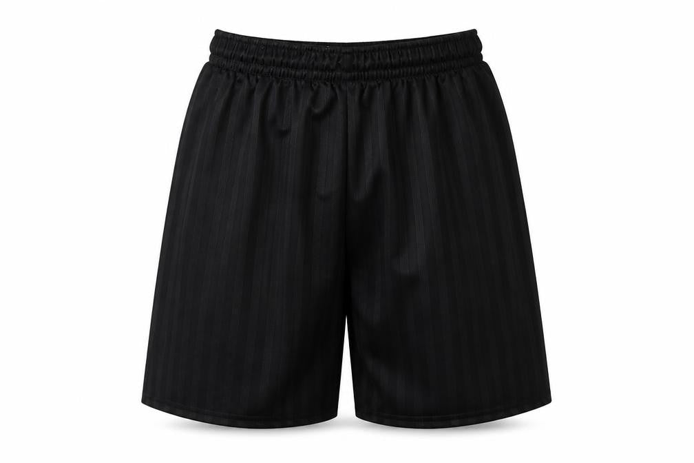 Preworn Boys Black Striped Polyester Sweat Shorts Size 9-10 Years  Regular