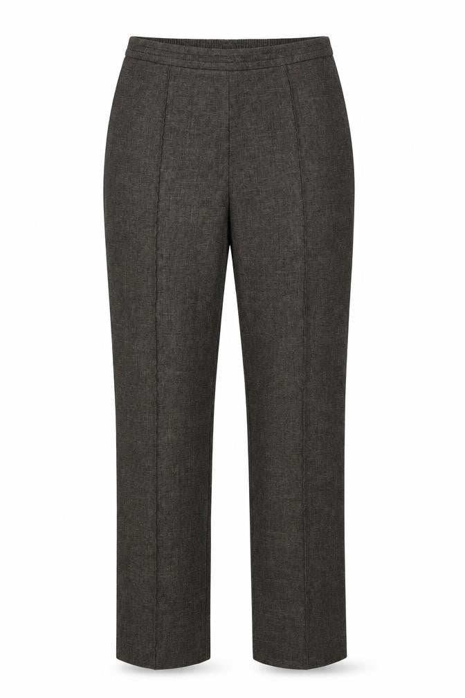 M&S Womens Grey  Polyester Dress Pants Trousers Size 12 L27 in Regular