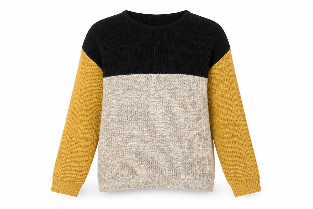 Front view of SHEIN women’s brown round neck cotton jumper, size M
