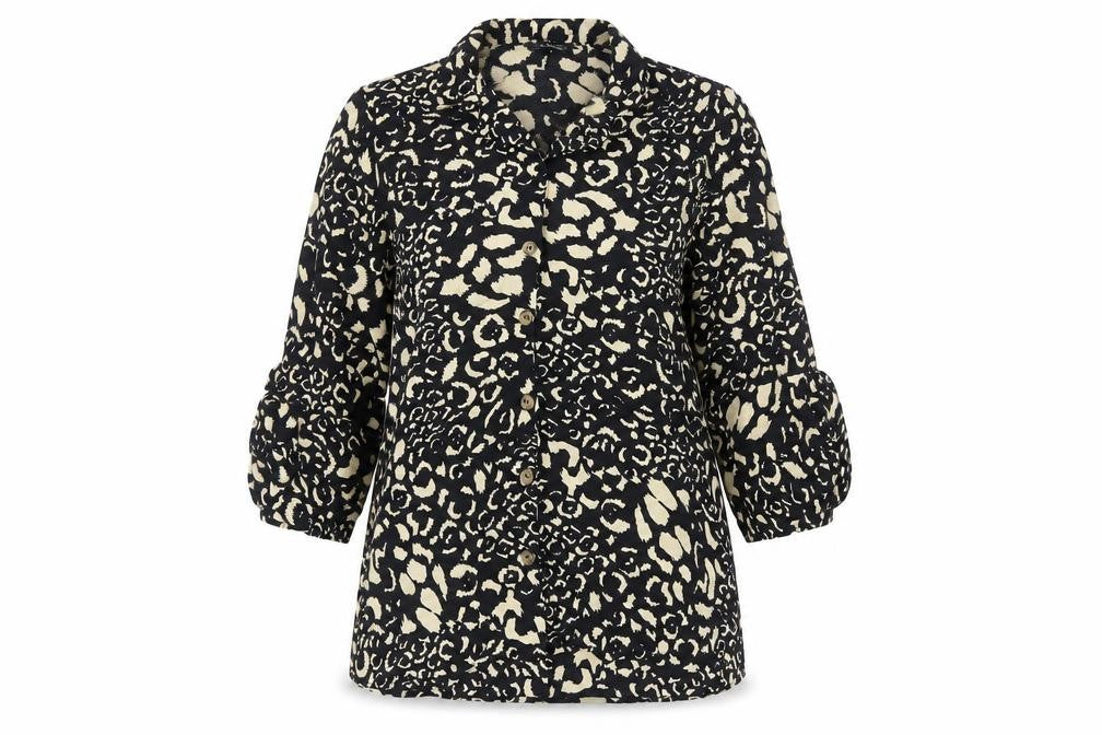 Zara Womens Multicoloured Animal Print Viscose Basic Button-Up Size XS Collared