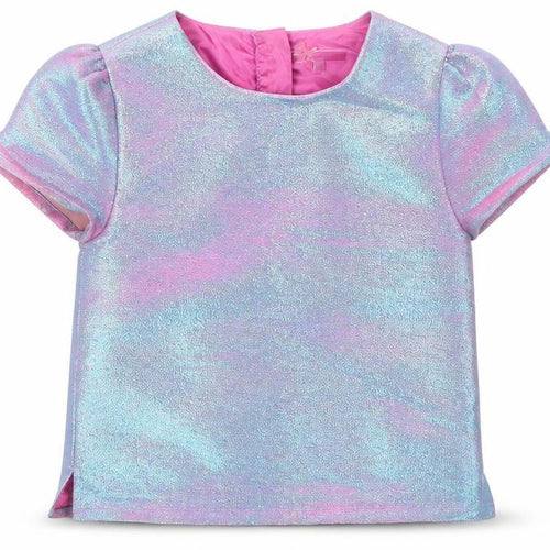 John Lewis Girls Pink  Viscose Basic T-Shirt Size 10 Years Round Neck