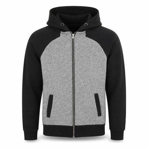 Genetic Apparel Mens Grey  Cotton Full Zip Hoodie Size S