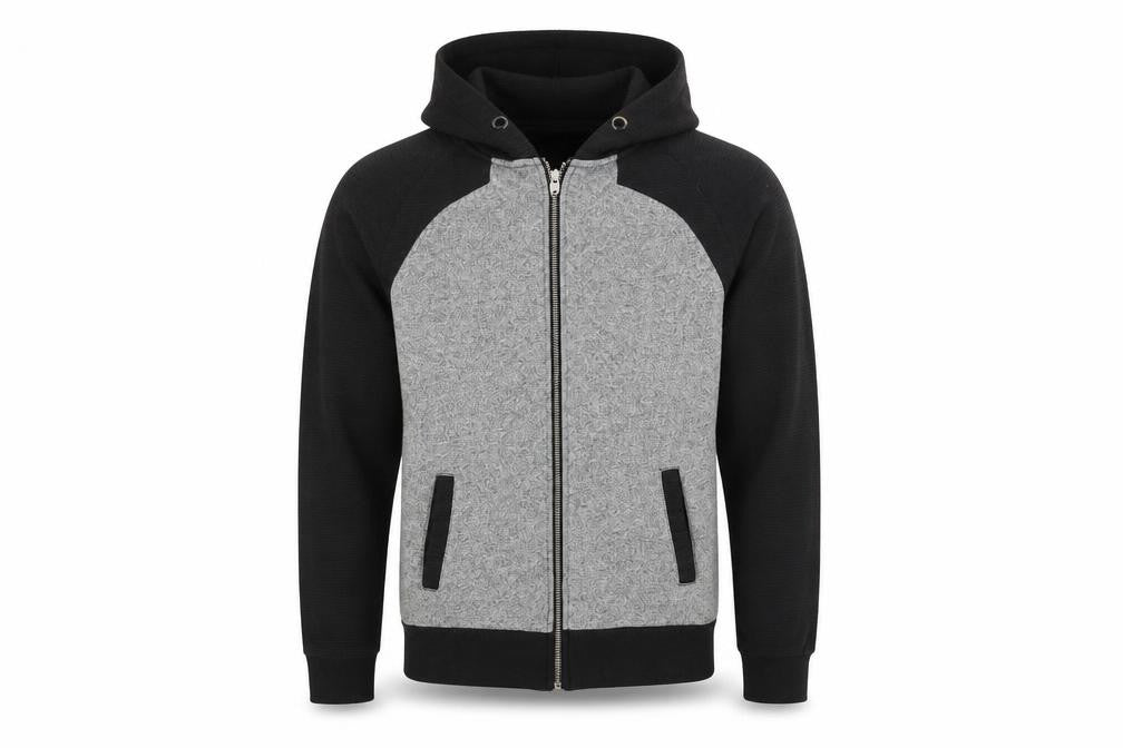 Genetic Apparel Mens Grey  Cotton Full Zip Hoodie Size S