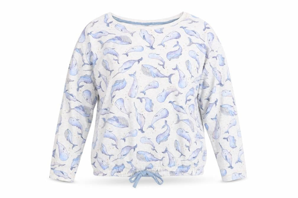George Womens Grey Animal Print Cotton Pullover Sweatshirt Size 8   - Lounge Wear