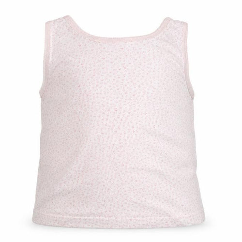 Primark Girls Pink Polka Dot 100% Cotton Cropped Tank Size 7-8 Years Round Neck