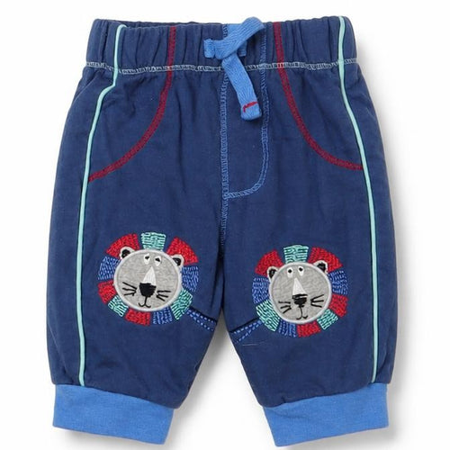 George Baby Blue  100% Cotton Jogger Leggings Size 0-3 Months   - Waist 14in; Inside  leg 5in