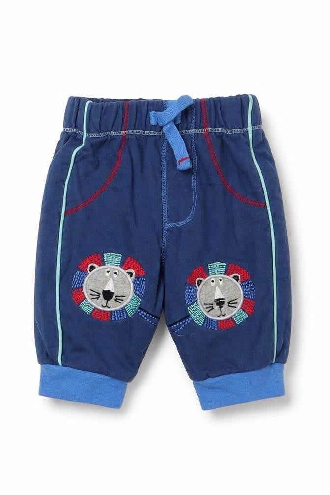 George Baby Blue  100% Cotton Jogger Leggings Size 0-3 Months   - Waist 14in; Inside  leg 5in