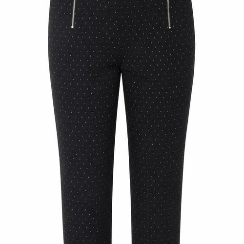 NEXT Womens Black  Viscose Capri Trousers Size 8 L25 in Regular