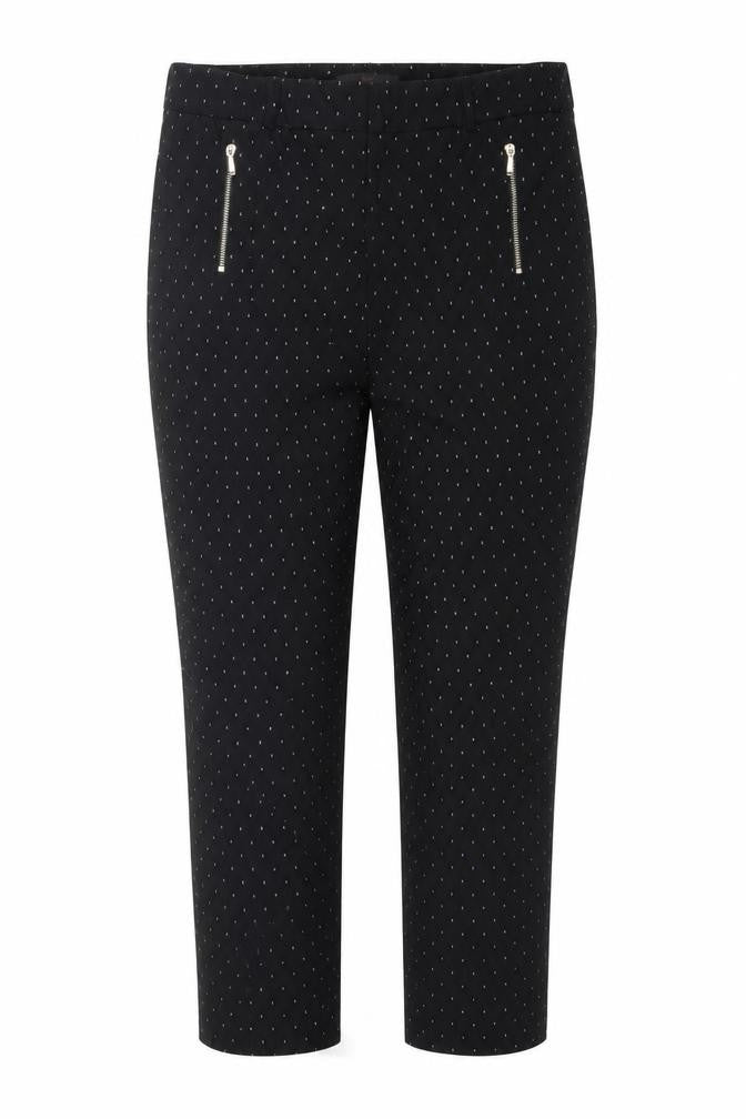 NEXT Womens Black  Viscose Capri Trousers Size 8 L25 in Regular